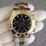 Daytona acciaio e oro quadrante nero