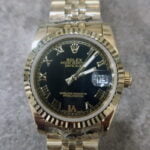 Datejust oro quadrante nero numeri romani