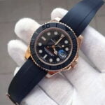 Yacht master oro cinturino caucciù 41mm