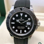 Yacht master 2 acciaio cinturino in caucciù 41 mm